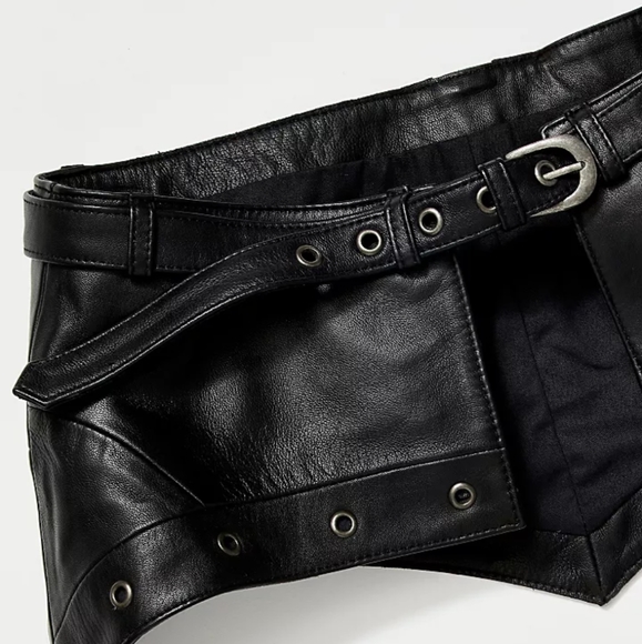 NWOT Free People Daytona Leather Belt, Medium - Picture 5 of 11